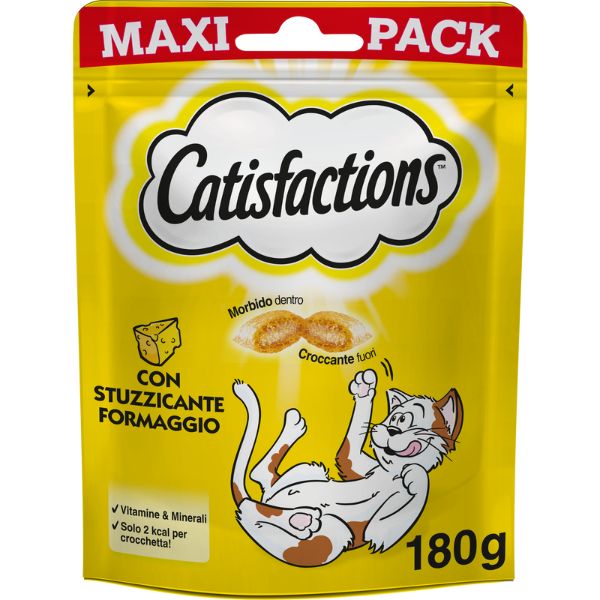 Image of Catisfactions snack per gatti Maxi Pack 180 gr - Formaggio