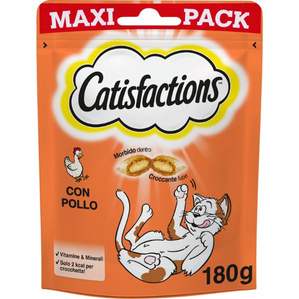 Image of Catisfactions snack per gatti Maxi Pack 180 gr - Pollo