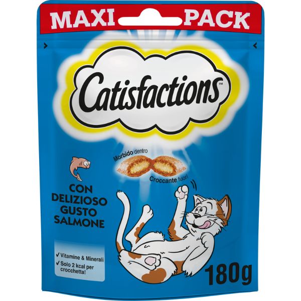 Image of Catisfactions snack per gatti Maxi Pack 180 gr - Salmone
