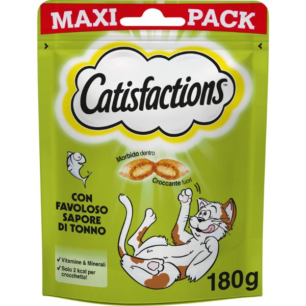 Image of Catisfactions snack per gatti Maxi Pack 180 gr - Tonno