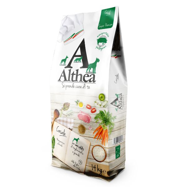 Image of Althea Superpremium Casale Medium/Maxi - 14 kg Croccantini per cani Monoproteico crocchette cani