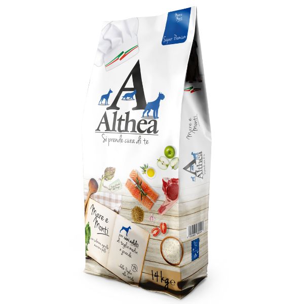 Image of Althea Superpremium Mare e Monti Medium/Maxi - 14 kg Croccantini per cani Monoproteico crocchette cani