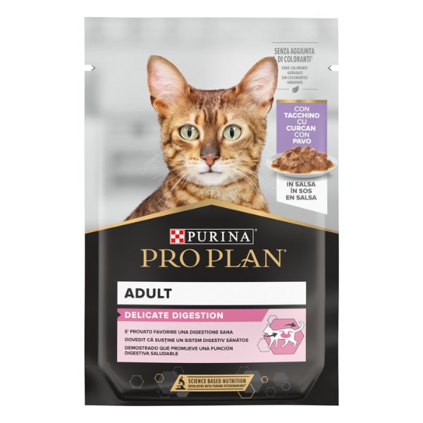 Cibo -  Purina Pro Plan Adult Delicate Digestion Umido Gatti in Salsa Tacchino 85 g