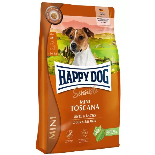 Image of Happy Dog Sensible Mini Toscana Grain Free Pesce e anatra - 4 kg Croccantini per cani