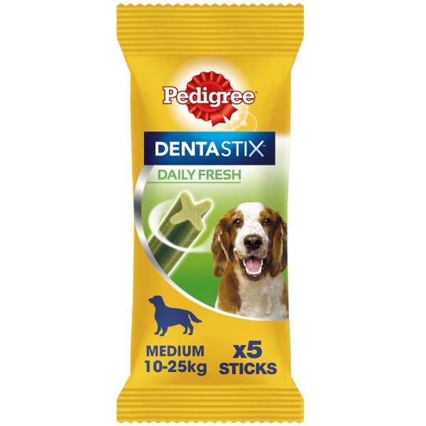Image of Pedigree Dentastix Fresh Medium snack per l'igiene orale - 5 pezzi