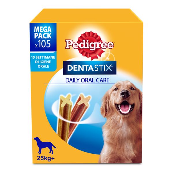 Pedigree Dentastix Large snack per l'igiene orale - 105 pezzi - Large