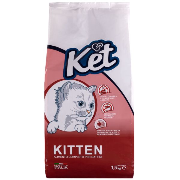 Image of Ket Cat Kitten Pollo - 1,5 Kg Croccantini per gatti