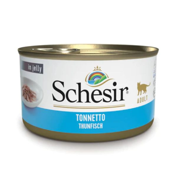 Image of Schesir Cat Adult in Jelly 85 gr - Tonnetto Confezione da 6 pezzi Cibo umido per gatti