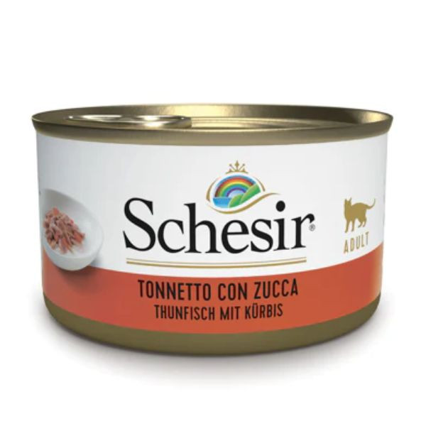 Image of Schesir Cat Adult in Jelly 85 gr - Tonnetto e Zucca Confezione da 6 pezzi Cibo umido per gatti