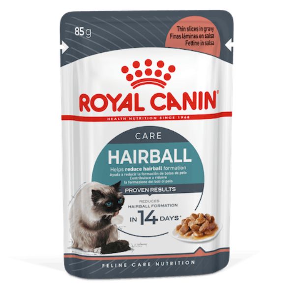 Image of Royal Canin Hairball Care in Salsa - 85 gr Confezione da 12 pezzi Cibo umido per gatti