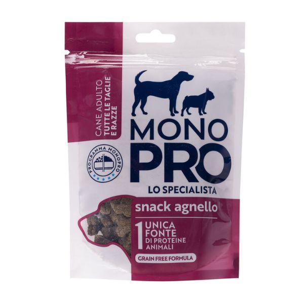 Image of Monopro lo specialista Dog Adult All Breeds Biscotti Grain Free 100 gr - Agnello Monoproteico crocchette cani