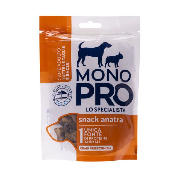 Image of Monopro lo specialista Dog Adult All Breeds Biscotti Grain Free 100 gr - Anatra Monoproteico crocchette cani