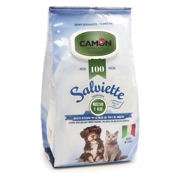 Image of Salviette Detergenti Camon - Muschio & Aloe 100 pz