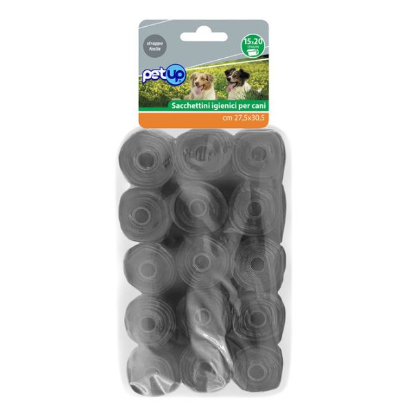 Image of Sacchetti igienici di ricambio PetUp - Confezione da 15 rotoli da 20 bustine