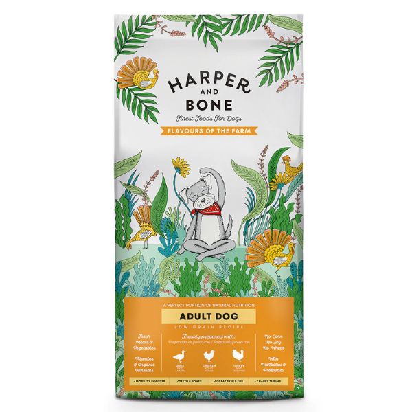 Image of Harper and Bone Adult Medium/Large Flavours of the farm - 12 Kg Croccantini per cani