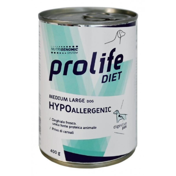 Image of Prolife Veterinary Formula Club 400 gr - Hypoallergenic Confezione da 6 pezzi Dieta Veterinaria per Cani