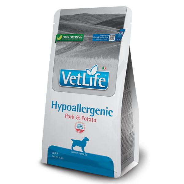Image of Farmina Vet Life Canine Hypoallergenic Maiale & Patate - 2 Kg Monoproteico crocchette cani Dieta Veterinaria per Cani