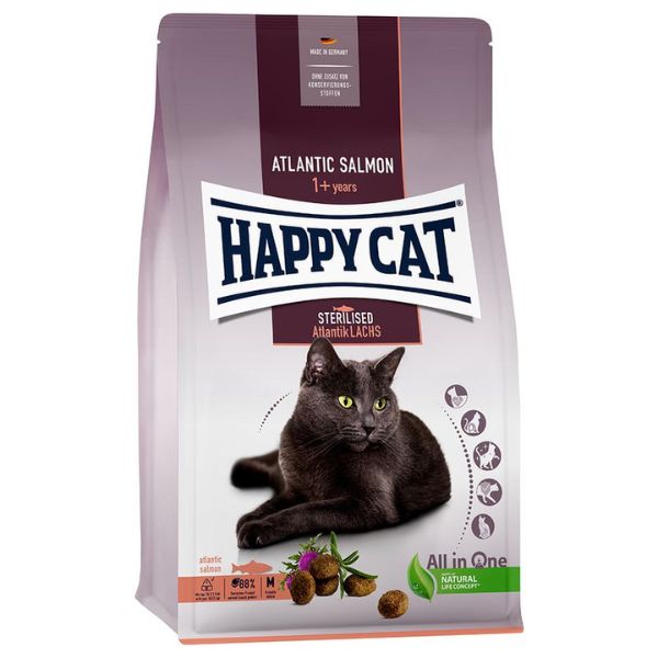 Image of Happy Cat Sterilised Adult Salmone atlantico - 1,3 Kg Croccantini per gatti