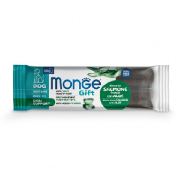 Image of Monge Gift snack grain free per cani Skin Support - meat bars da 40 gr