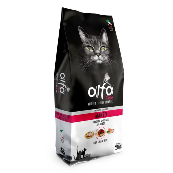 Image of Alfa Premium Cat Food Sterilised Manzo - 20 Kg Croccantini per gatti