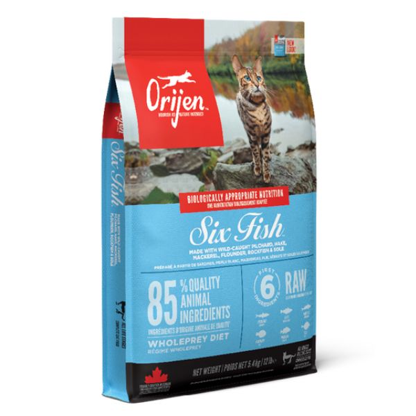 Image of Orijen Six Fish Cat Food - 5,4 kg Croccantini per gatti