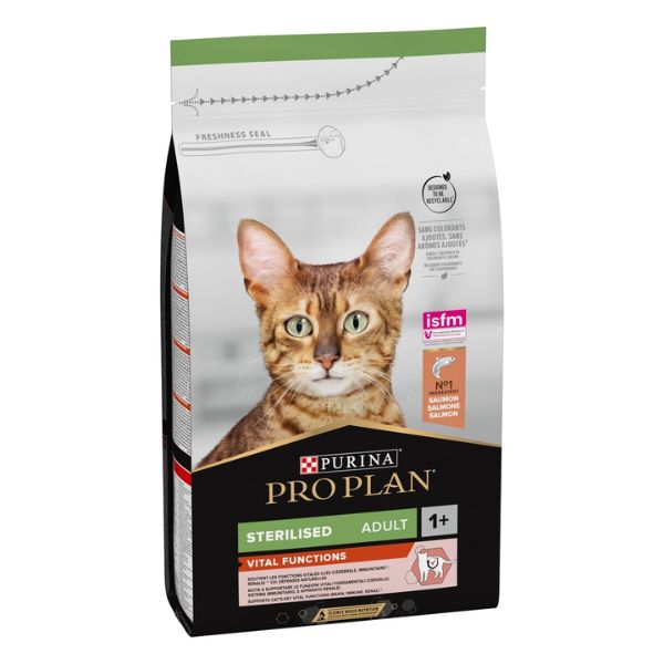 Image of Purina Pro Plan Sterilised Adult Vital Functions Salmone - 1,5 kg Croccantini per gatti