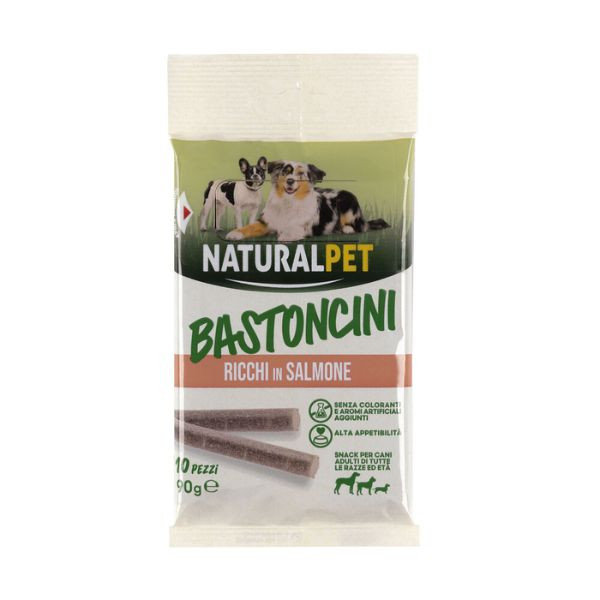 Image of NaturalPet Bastoncini Snack per cani All Breeds 90 gr - Salmone