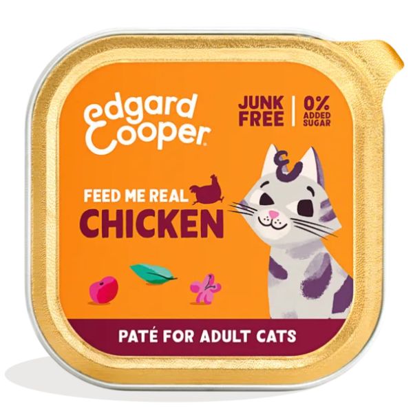 Image of Edgard & Cooper Cat Adult Patè Grain Free 85 gr - Pollo Cibo umido per gatti