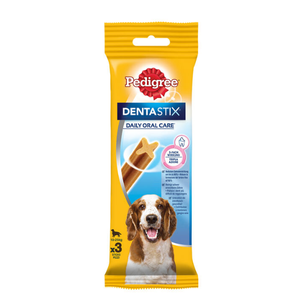 Image of Pedigree Dentastix Medium snack per l'igiene orale - Pedigree Dentastix M 1 confezione da 3 pezzi