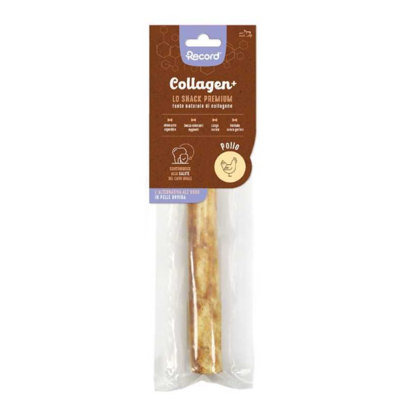 Image of Record Collagen+ snack per cani Premium - pollo - L - 1x 84 gr