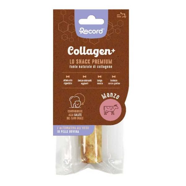 Image of Record Collagen+ snack per cani Premium - manzo - M - 1x 50 gr
