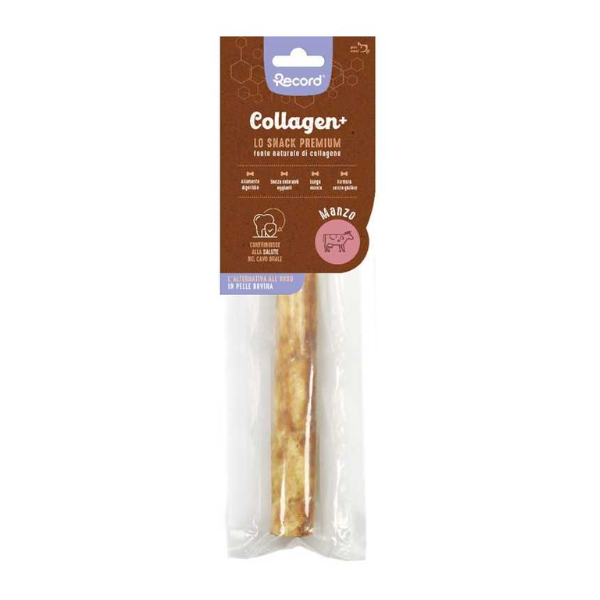 Image of Record Collagen+ snack per cani Premium - manzo - L - 1x 84 gr