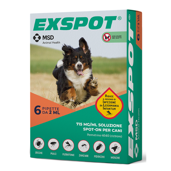 Image of Exspot Spot-On antiparassitario per Cani - 6 pipette da 1 ml