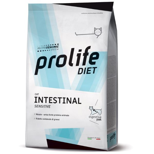 Image of Prolife Veterinary Diet Cat Intestinal Sensitive Maiale - 1,5 Kg Dieta Veterinaria per Gatti