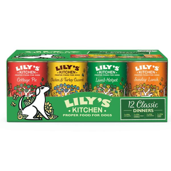 Image of Lily's Kitchen Dog multipack 12x400 g Classic Dinners - multigusto Cibo Umido per Cani