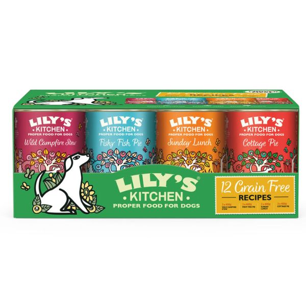 Image of Lily's Kitchen Dog multipack 12x400 g Grain Free Dinners - multigusto Cibo Umido per Cani
