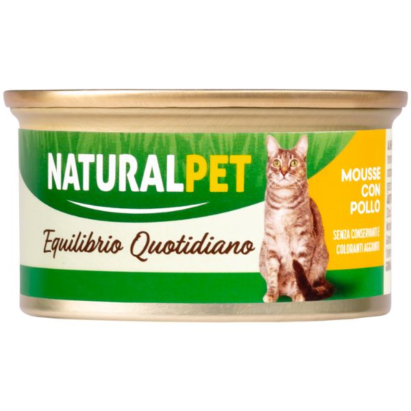 Image of NaturalPet Cat Adult Mousse 85 gr - Pollo Confezione da 6 pezzi Cibo umido per gatti