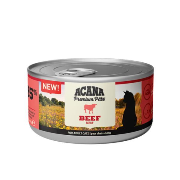 Image of Acana Premium Patè Cat Adult Recipe Grain Free 85 g - Manzo Confezione da 24 pezzi Cibo umido per gatti
