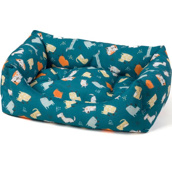 Cuccia rettangolare Rodi cagnolini Blu Basic Leopet - 70x85 cm