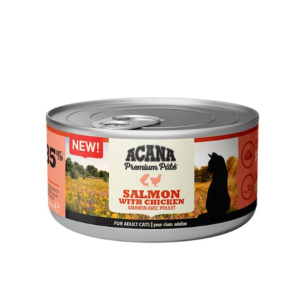 Immagine di Acana Premium Patè Cat Adult Recipe Grain Free 85 g - Salmone e pollo Confezione da 6 pezzi