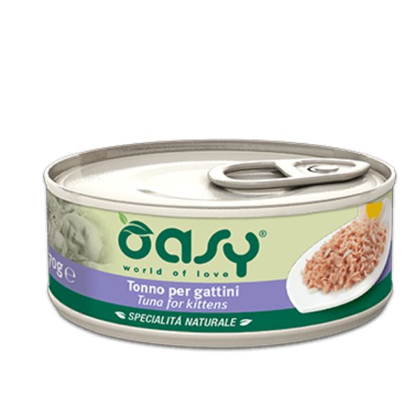 Image of Oasy Specialità naturale Kitten 150 g - Tonno Confezione da 12 pezzi Cibo umido per gatti