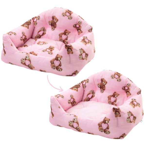 Cuccia divanetto Baby Bear Range Zante Premium Leopet - Rosa - 40x50x28 cm