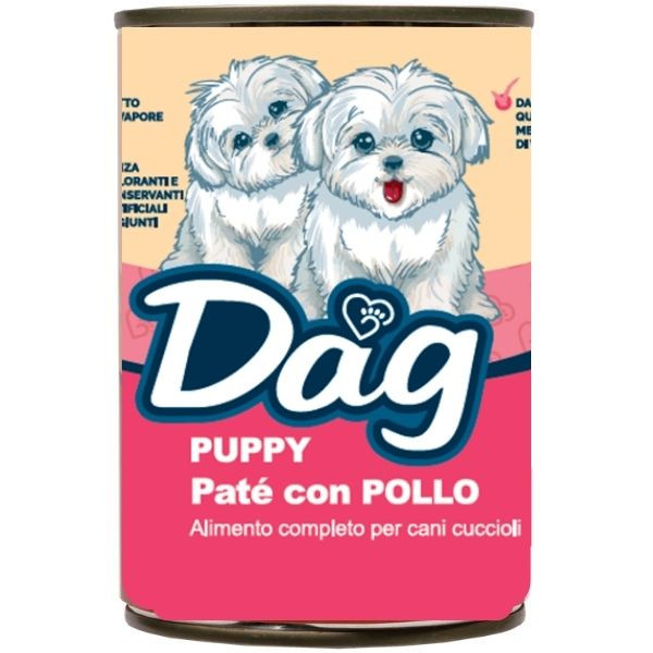 Image of Dag Dog Puppy All Breeds Patè 400 gr - Pollo Cibo Umido per Cani