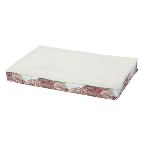 Materasso in memory foam sfoderabile Leaves Range Premium Leopet - bianco&rosa - 50x80x8h cm