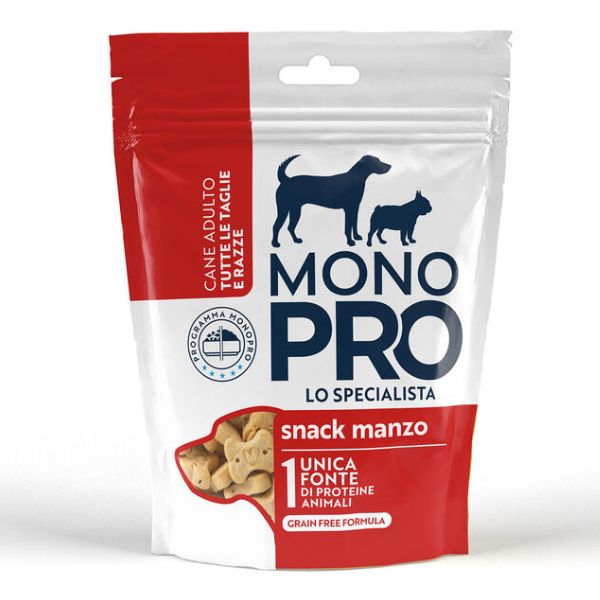 Image of Monopro lo specialista Dog Adult All Breeds Biscotti Grain Free 100 gr - Manzo Monoproteico crocchette cani