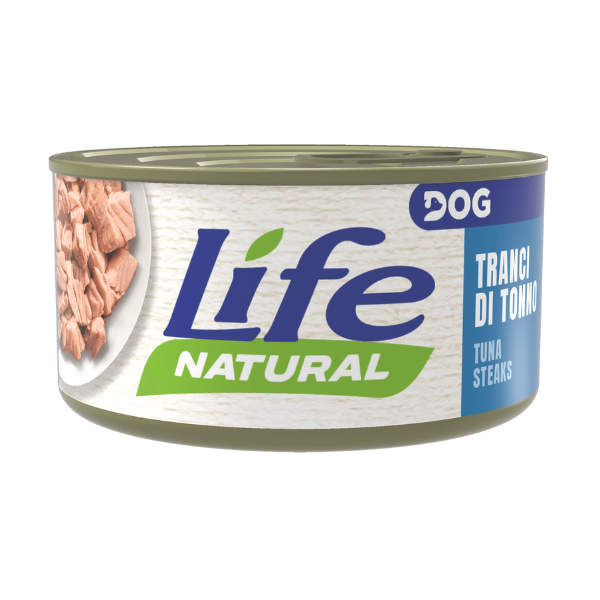 Life Dog Naturale 90 gr - Filetti di Tonno Bonito - Confezione da 6 pezzi - Cibo Umido per Cani - 1° ORDINE? scegli lo sconto BZR5 / BZR20 + 200 punti fedeltà
