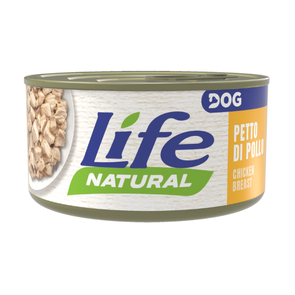 Life Dog Naturale 90 gr - Filetti di Pollo - Confezione da 6 pezzi - Cibo Umido per Cani - 1° ORDINE? scegli lo sconto BZR5 / BZR20 + 200 punti fedeltà