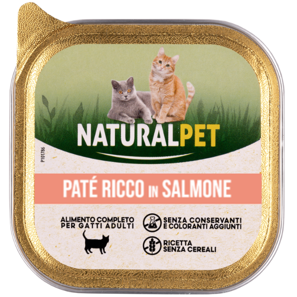 Image of NaturalPet Cat Adult Patè Grain Free 100 gr - Salmone Cibo umido per gatti