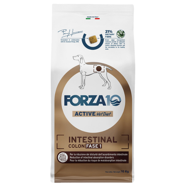 Forza10 Active Cane Intestinal Colon Fase 1 - 10 kg - 1° ORDINE? scegli lo sconto BZR5 / BZR20 + 200 punti fedeltà