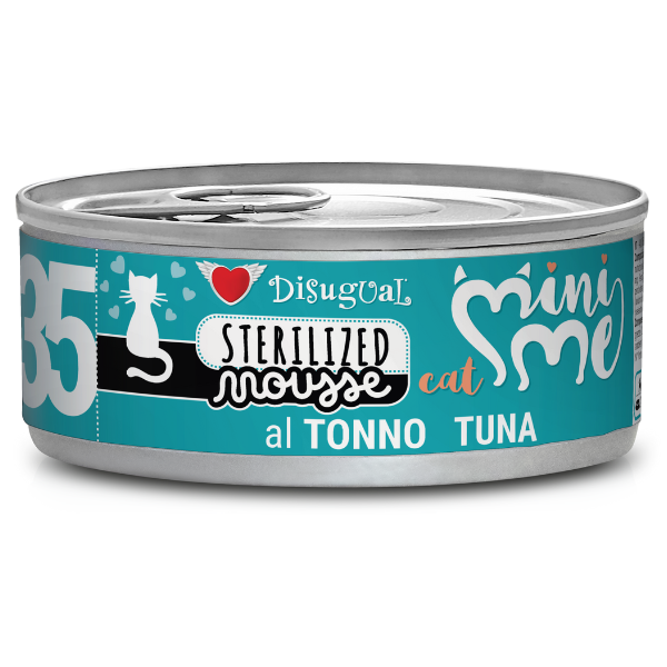 Disugual Mini Me Cat Sterilized Mousse 85 gr - Tonno - Confezione da 12 pezzi - 1° ORDINE? scegli lo sconto BZR5 / BZR20 + 200 punti fedeltà
